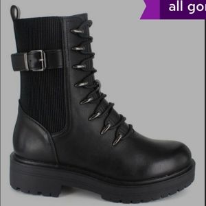 Tahari buckle Combat moto Boot 10